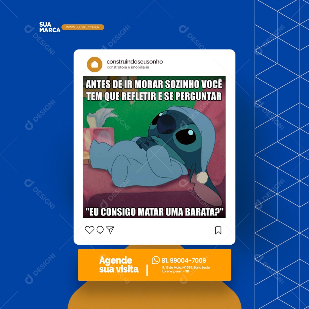 Social Media Meme Imobiliária PSD Editável