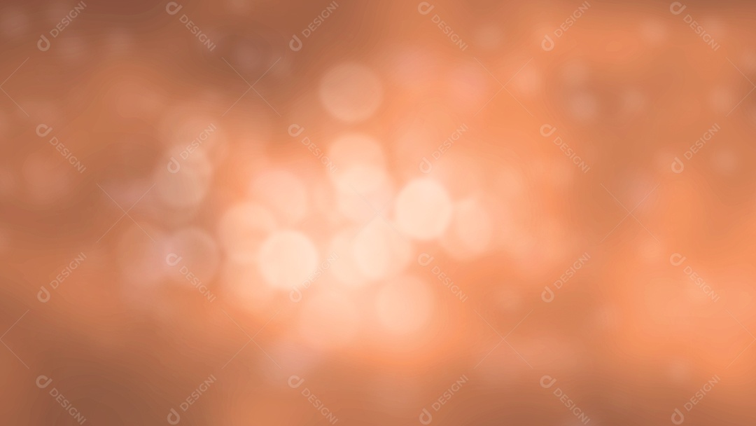 Efeito de luz de borrão bokeh suave sobre fundo de cor laranja abstrato. ilustração 2D