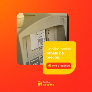 Posto de Combustível Gasolina Confira nossa Tabela de Preços Social Media PSD Editável