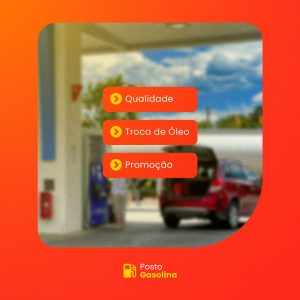 Posto de Combustível Gasolina na Promoção Social Media PSD Editável