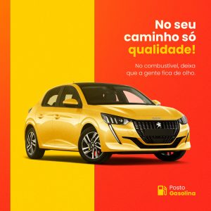Posto de Combustível Gasolina de Qualidade Social Media PSD Editável