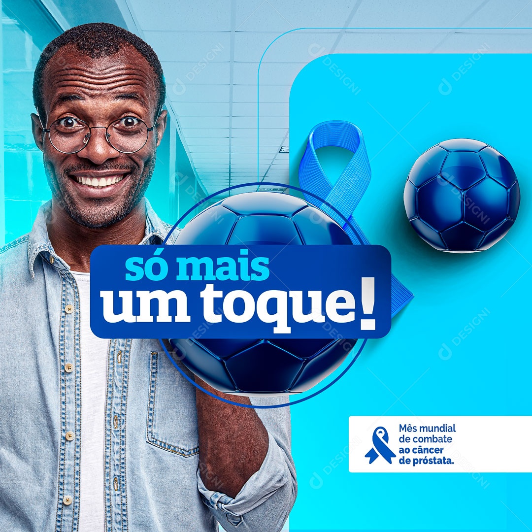 Novembro Azul Mês de Combate ao Câncer de Próstata Social Media PSD Editável