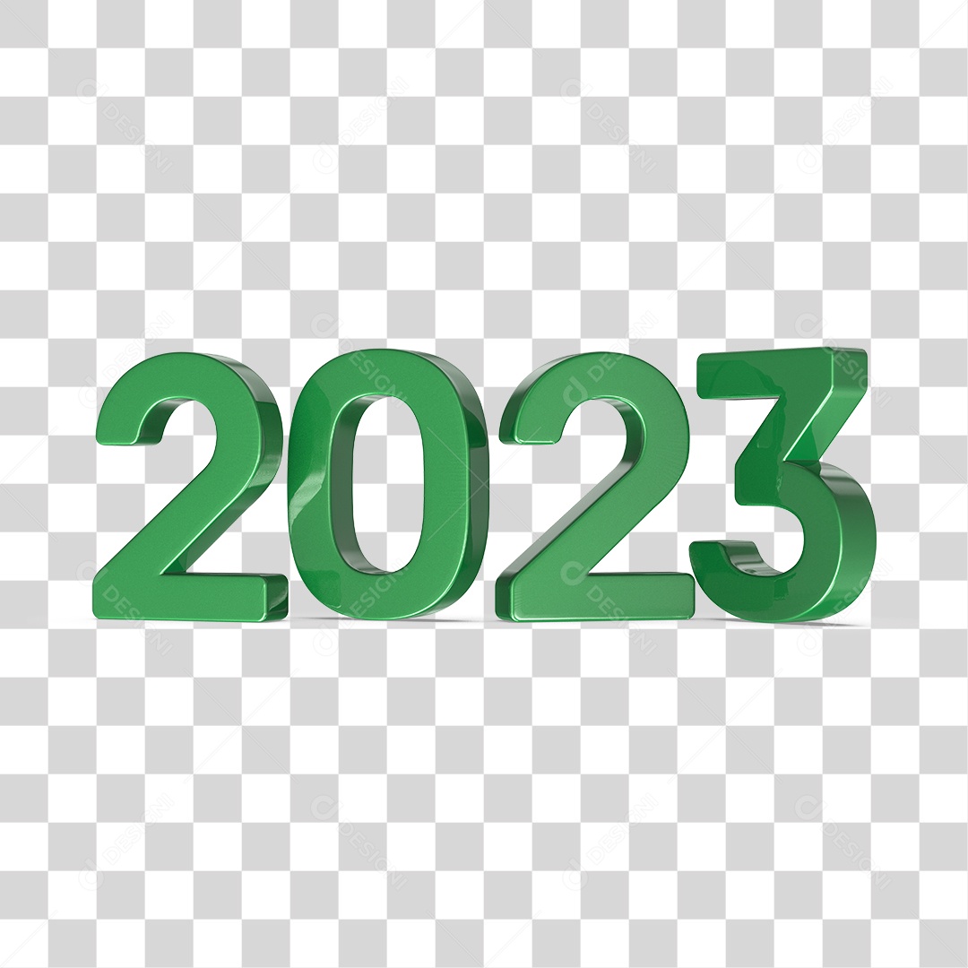 Número 3D 2023 Ano Novo PNG Transparente Sem Fundo