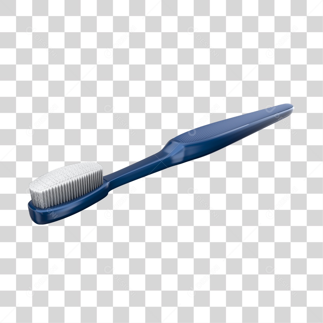 Escova de Dentes Azul Objeto 3D PNG