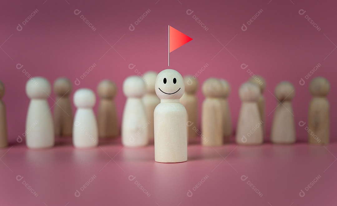 Conceito de negócios e RH para liderança e líder de equipe.