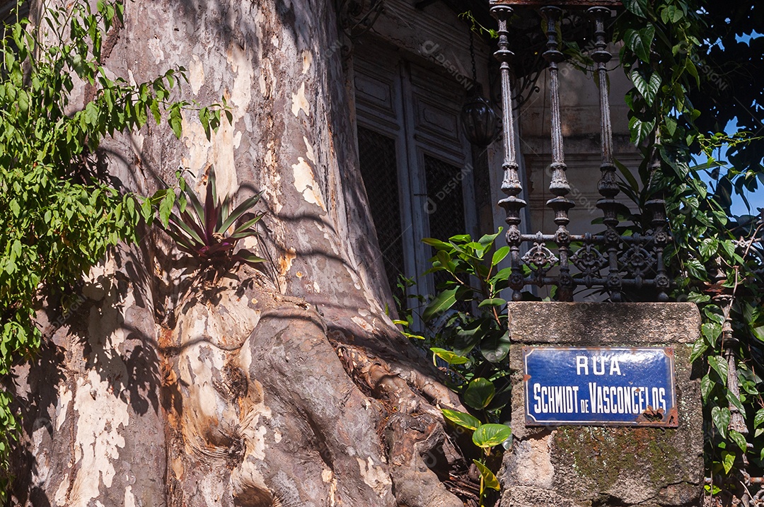 Vista do Cristo Redentor e seus arredores.