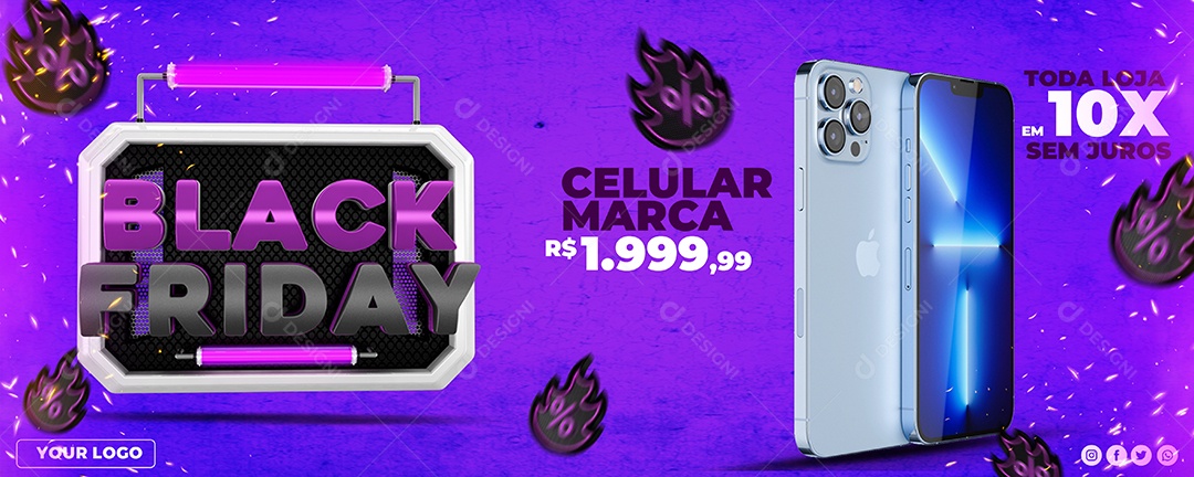 Black Friday Promoções Em Smartfones Social Media PSD Editável