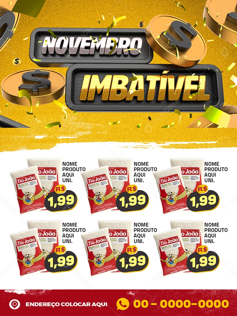 Novembro Imbatível Venhas Conferir Social Media PSD Editável