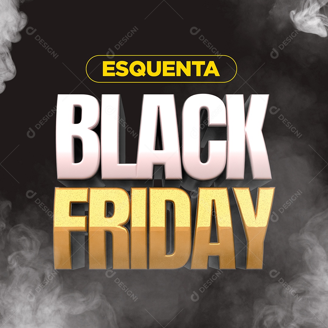 Texto 3D Para Composição Black Friday PSD