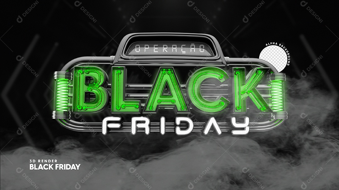 Selo 3D Para Composição Black Friday PSD