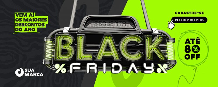 Black Friday Promoções Venha Aproveitar Social Media PSD Editável