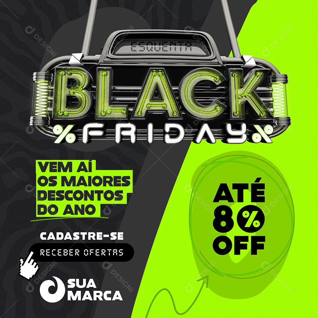 Black Friday Promoções Venha Aproveitar Social Media PSD Editável
