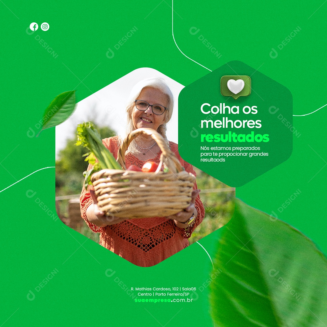 Colha Os Melhores Resultados Agronegócio Social Media PSD Editável