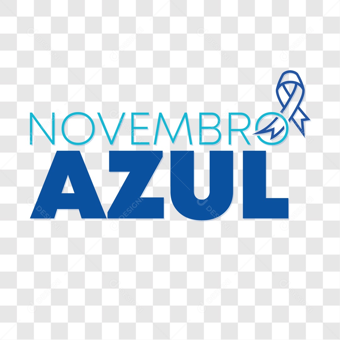 Lettering Novembro Azul EPS + PNG