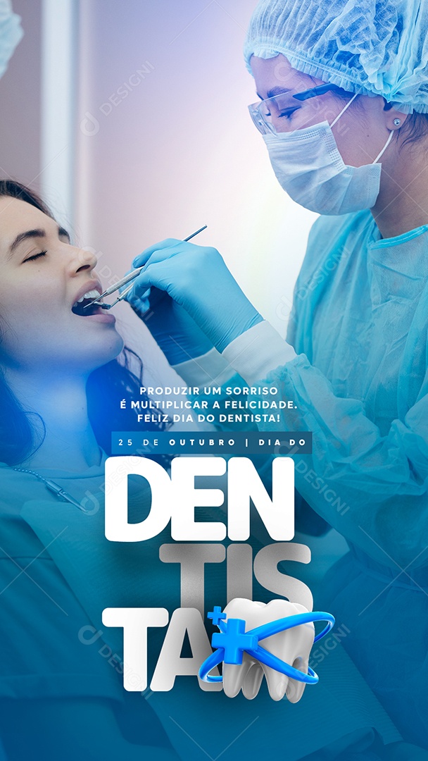 Story Produzir Um Sorriso Dia do Dentista Social Media PSD Editável