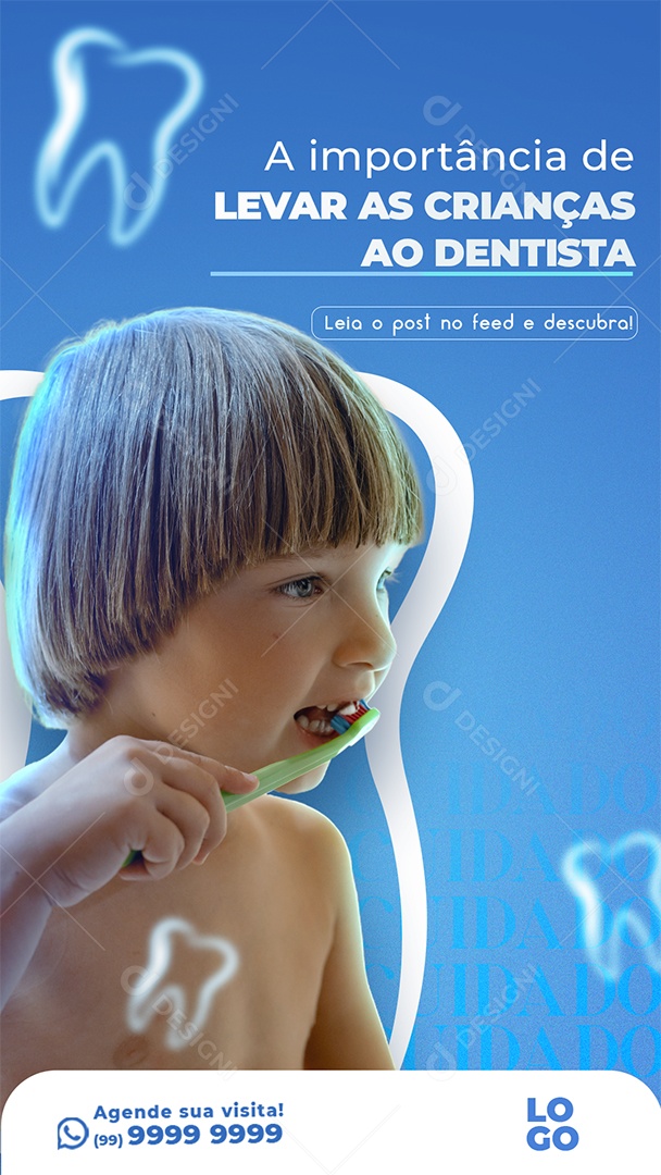 A Importância De Levar As Crianças Ao Dentista Social Media PSD Editável