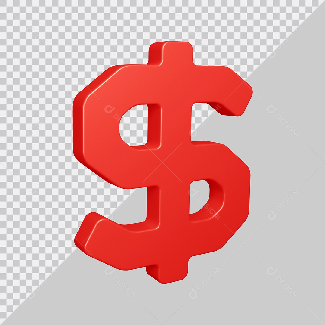 Elemento 3D Para Composição $ Vermelho PSD