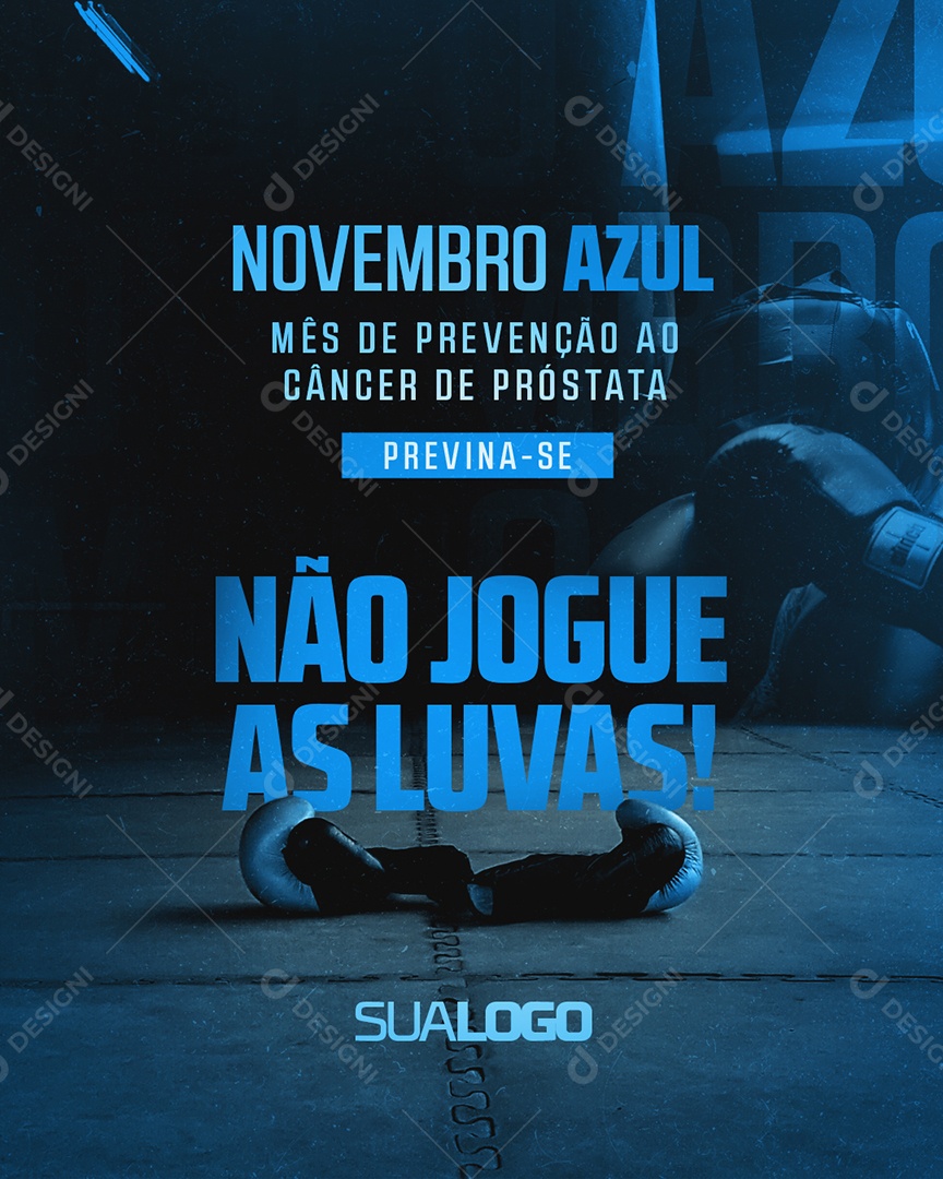 Social Media Novembro Azul Mês De Prevenção Do Câncer De Próstata PSD Editável