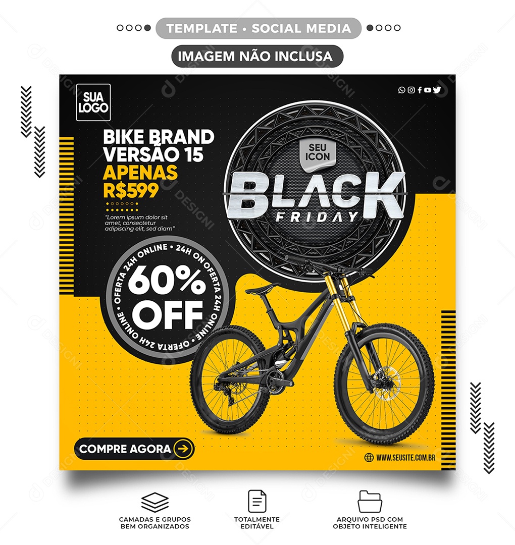 Bike Brand Versão 15 Black Friday Lojas de Bike Social Media PSD Editável