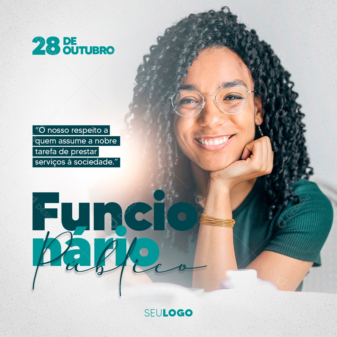 O Nosso Respeito a Quem Assume a Nobre Tarefa Dia do Servidor Público Social Media PSD Editável