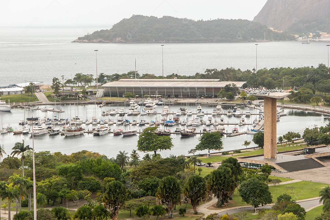 Vista da marina da gloria no centro do Rio de Janeiro.