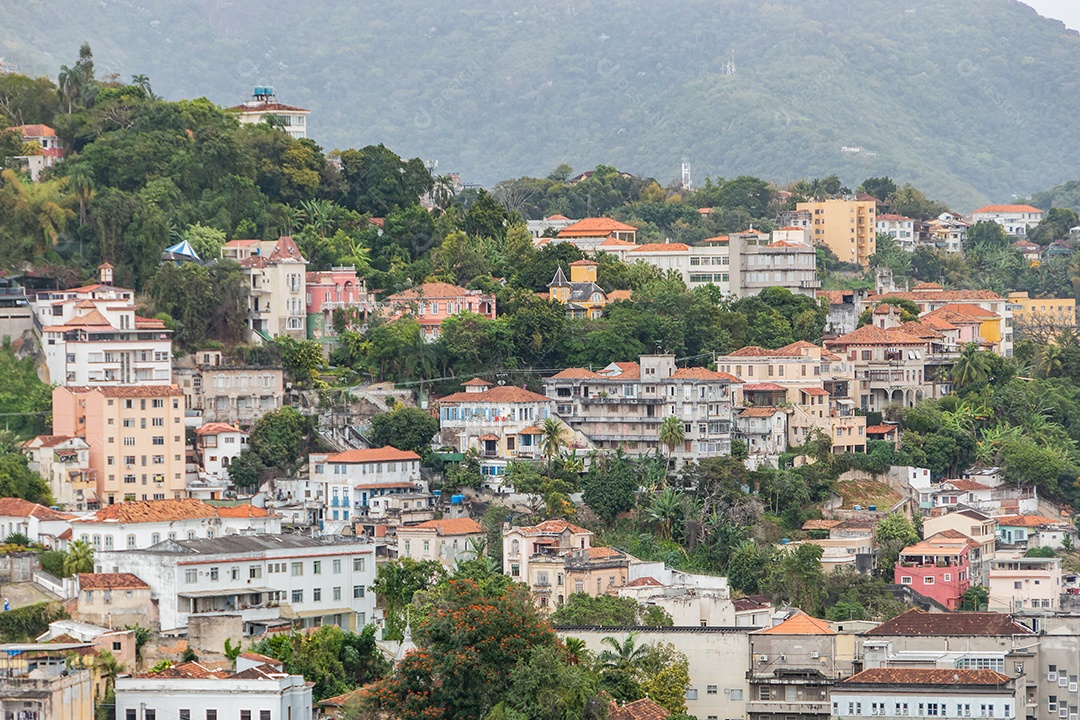 Casas de Santa Teresa no centro do Rio de Janeiro.