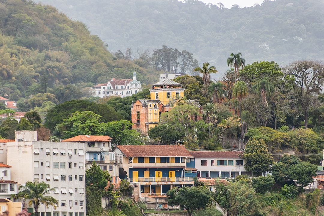 Casas de Santa Teresa no centro do Rio de Janeiro.