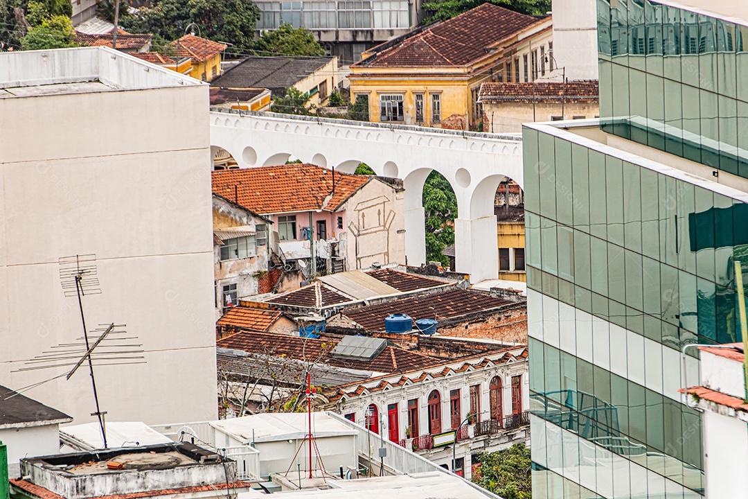 Vista do bairro da lapa no centro do Rio de Janeiro.