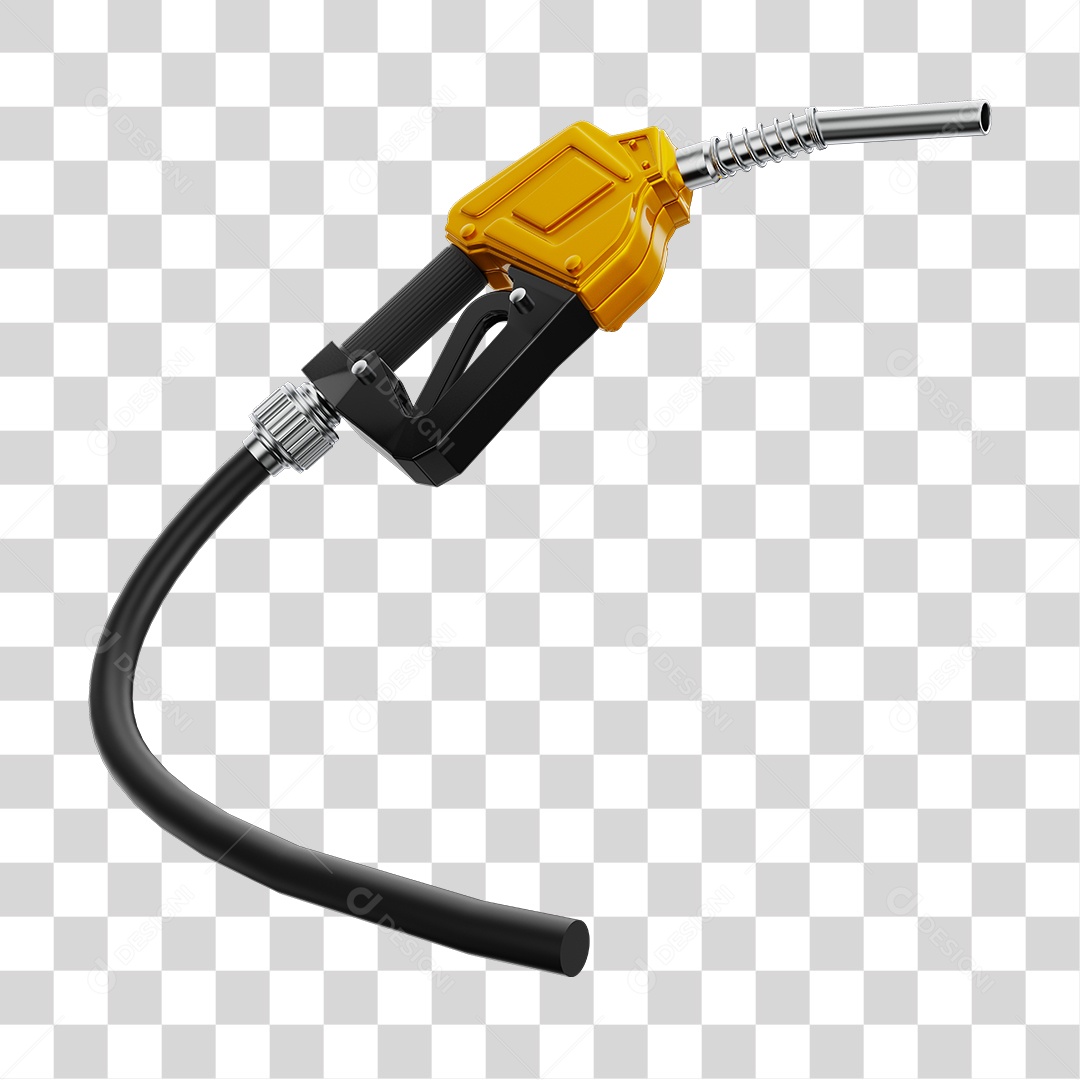 Bico de Abastecimento Para Combustível Amarelo Elemento 3D PNG