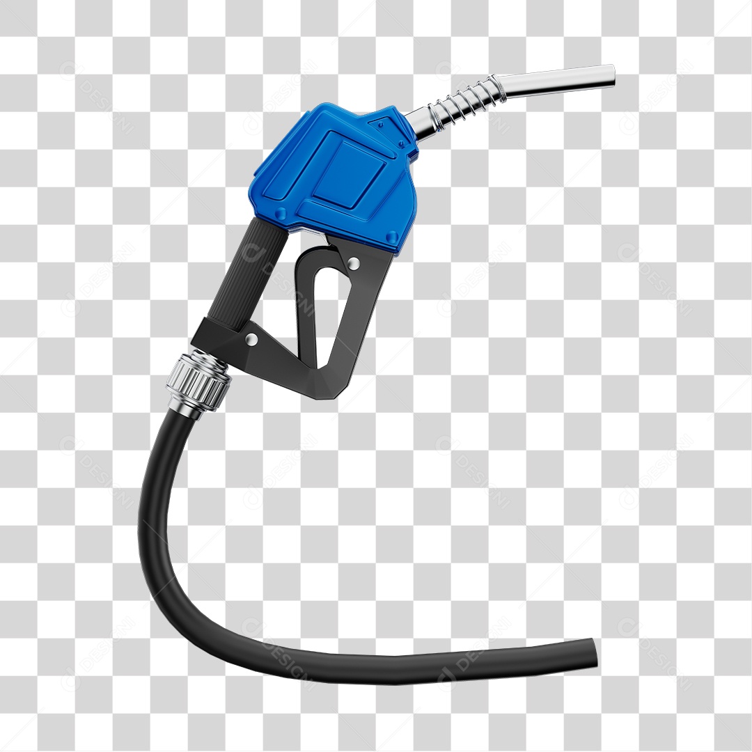 Bico de Abastecimento Para Combustível Azul Elemento 3D PNG