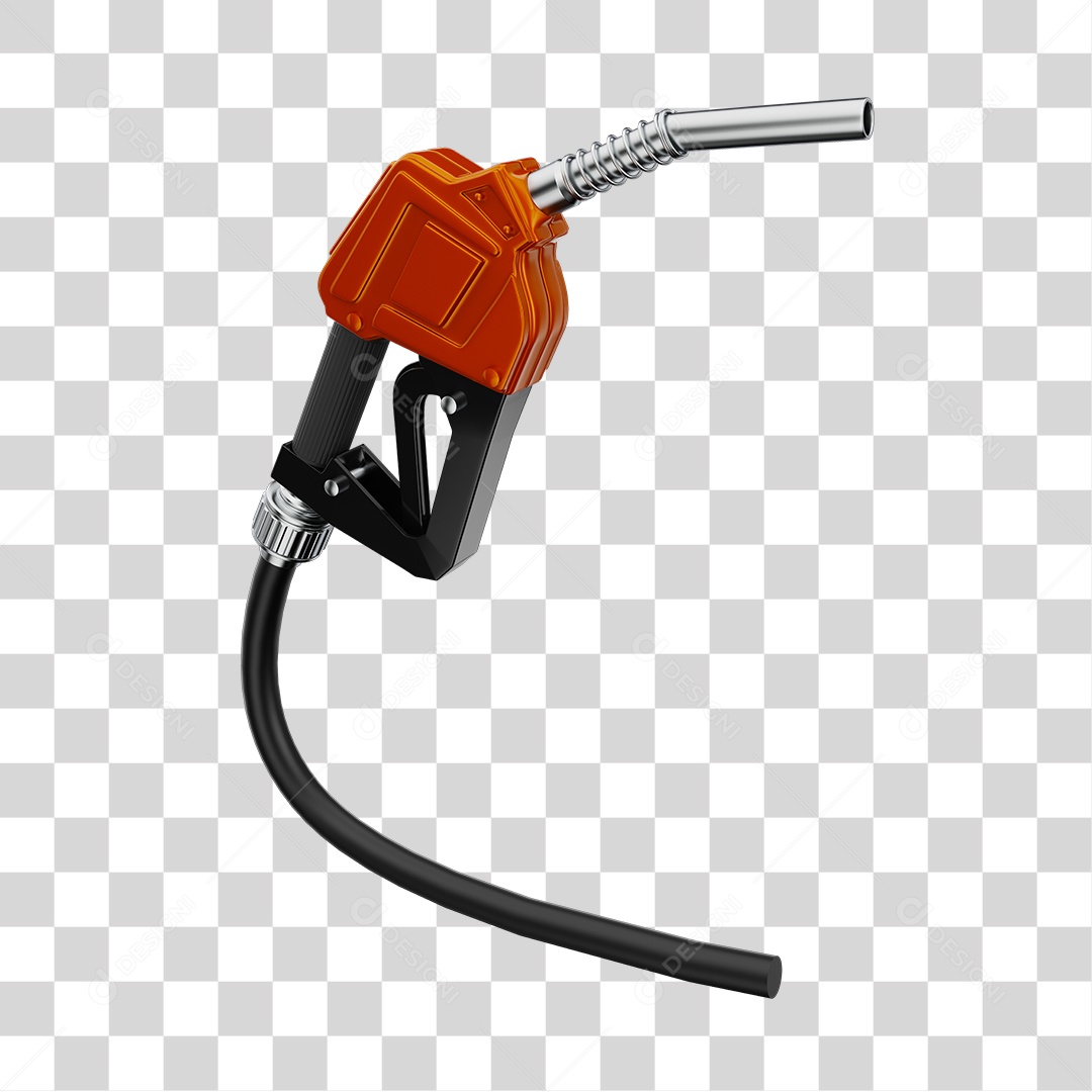 Bico de Abastecimento Para Combustível Laranja Elemento 3D PNG
