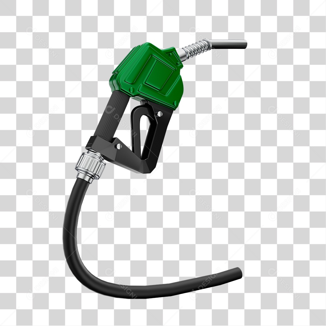 Bico de Abastecimento Para Combustível Verde Elemento 3D PNG