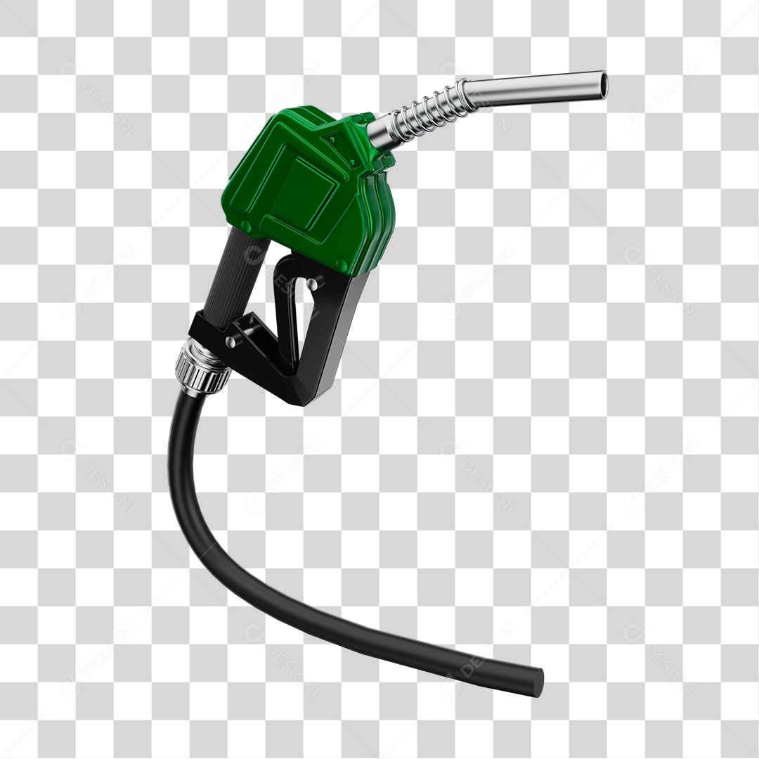 Bico de Abastecimento Para Combustível Verde Elemento 3D PNG