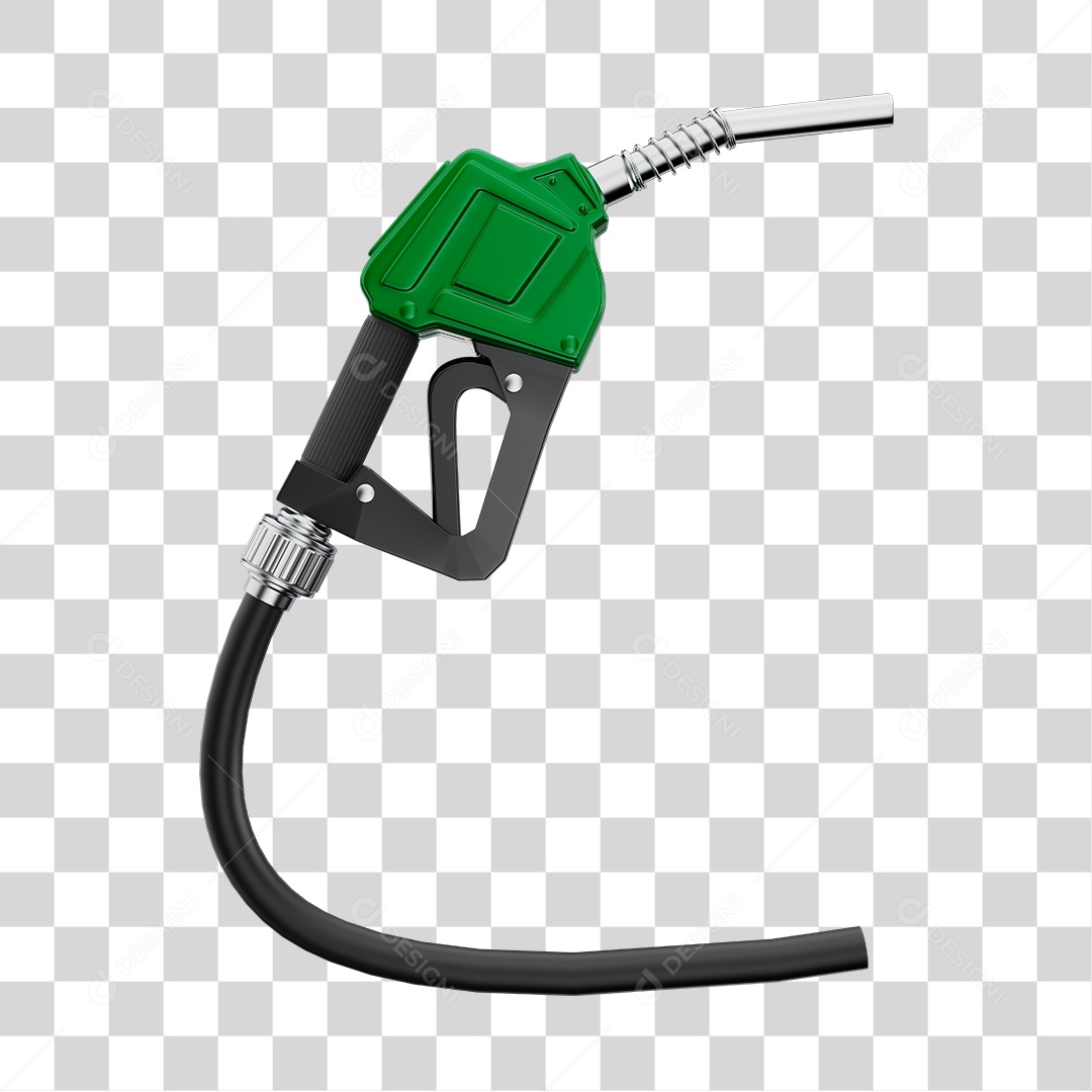 Bico de Abastecimento Para Combustível Verde Elemento 3D PNG