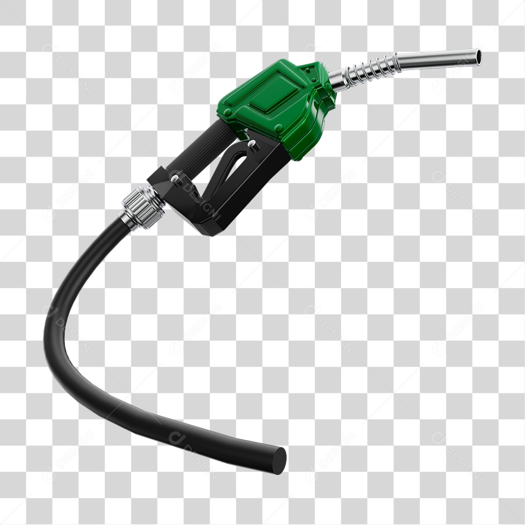 Bico de Abastecimento para Combustível Verde Elemento 3D PNG