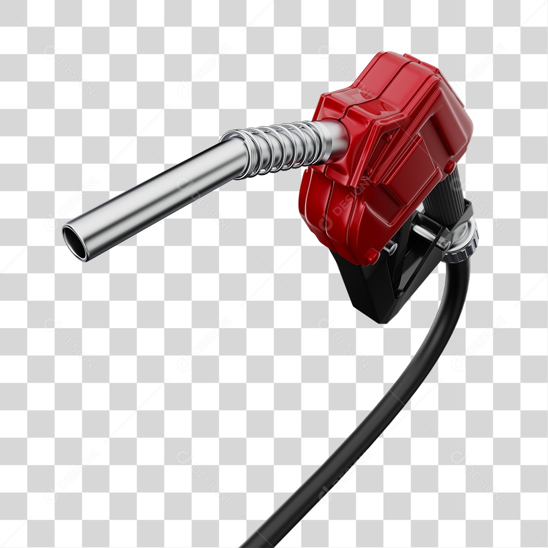 Bico de Abastecimento Para Combustível Vermelho Elemento 3D PNG