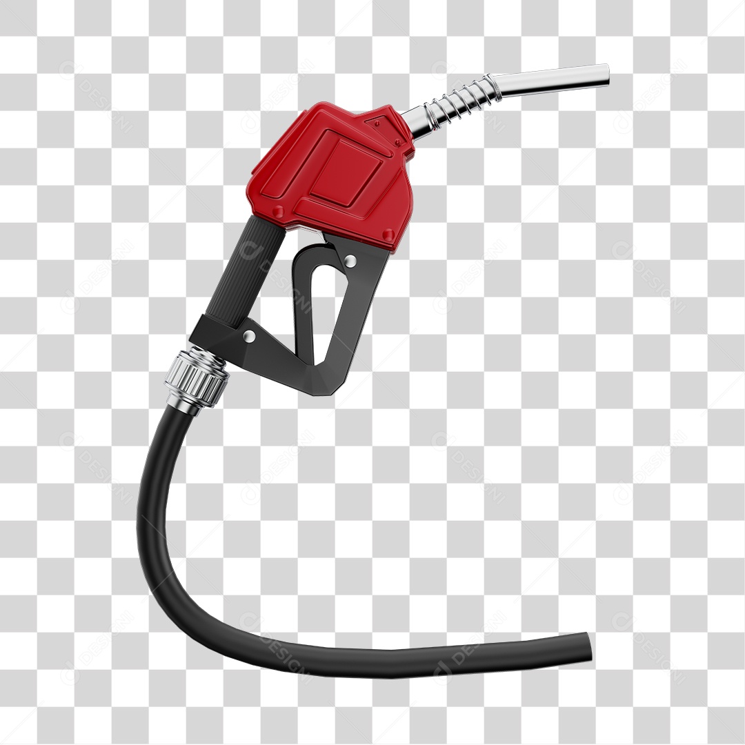 Bico de Abastecimento Para Combustível Vermelho Elemento 3D PNG