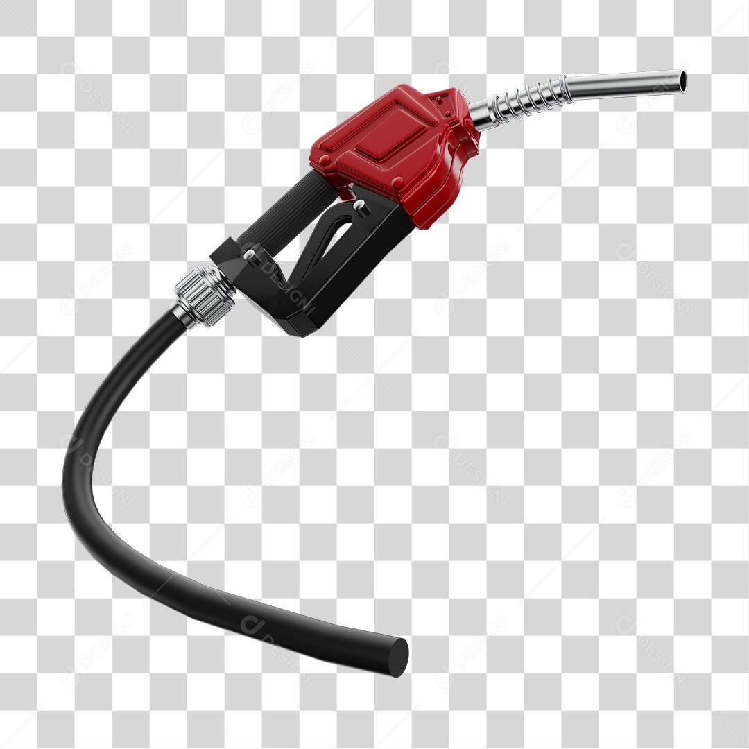 Bico de Abastecimento Para Combustível Vermelho Elemento 3D PNG