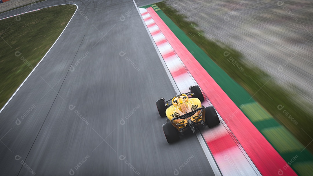 Carro de corrida correndo na pista