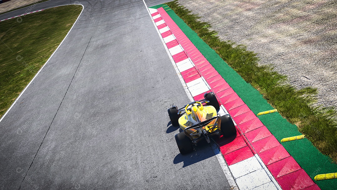 Carro de corrida correndo na pista