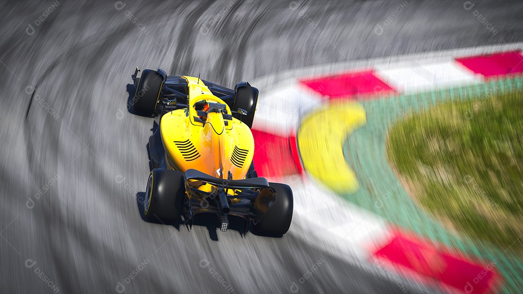 Carro de corrida correndo na pista