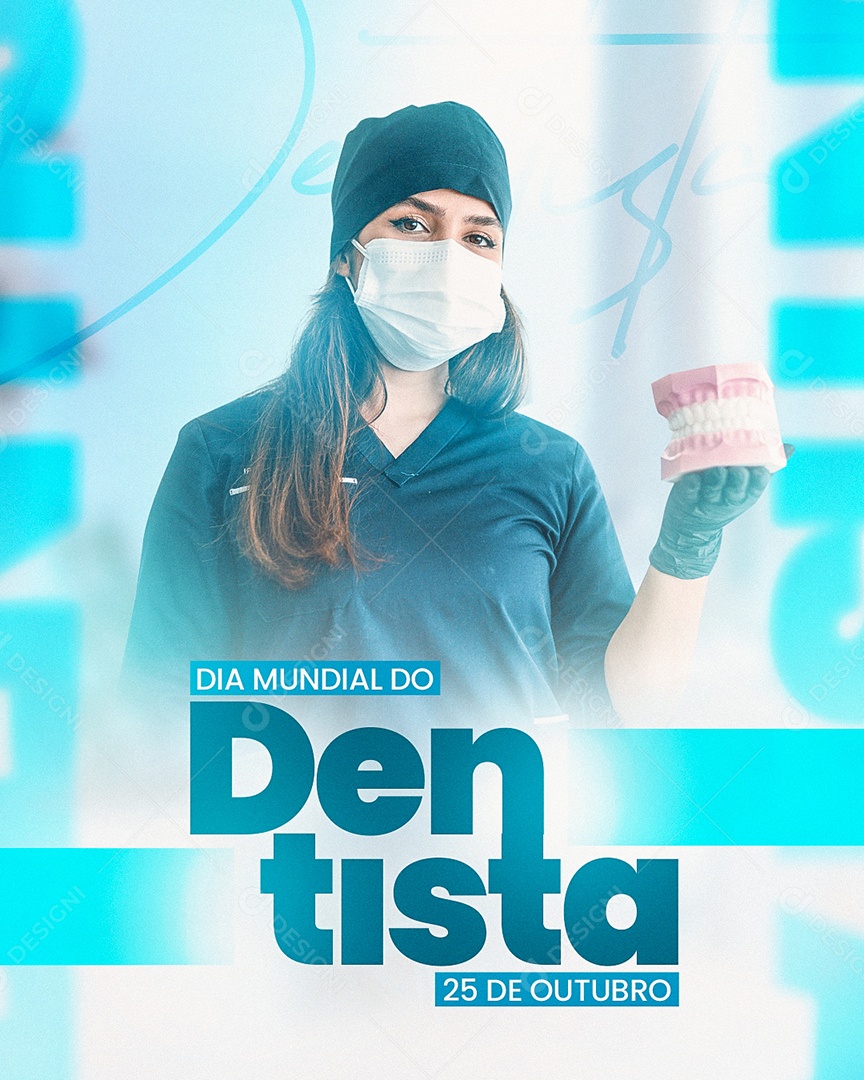 Social Media Dia Mundial do Dentista 25 de Outubro PSD Editável
