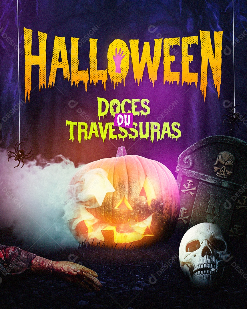 Social Media Halloween Dia das Bruxas PSD Editável