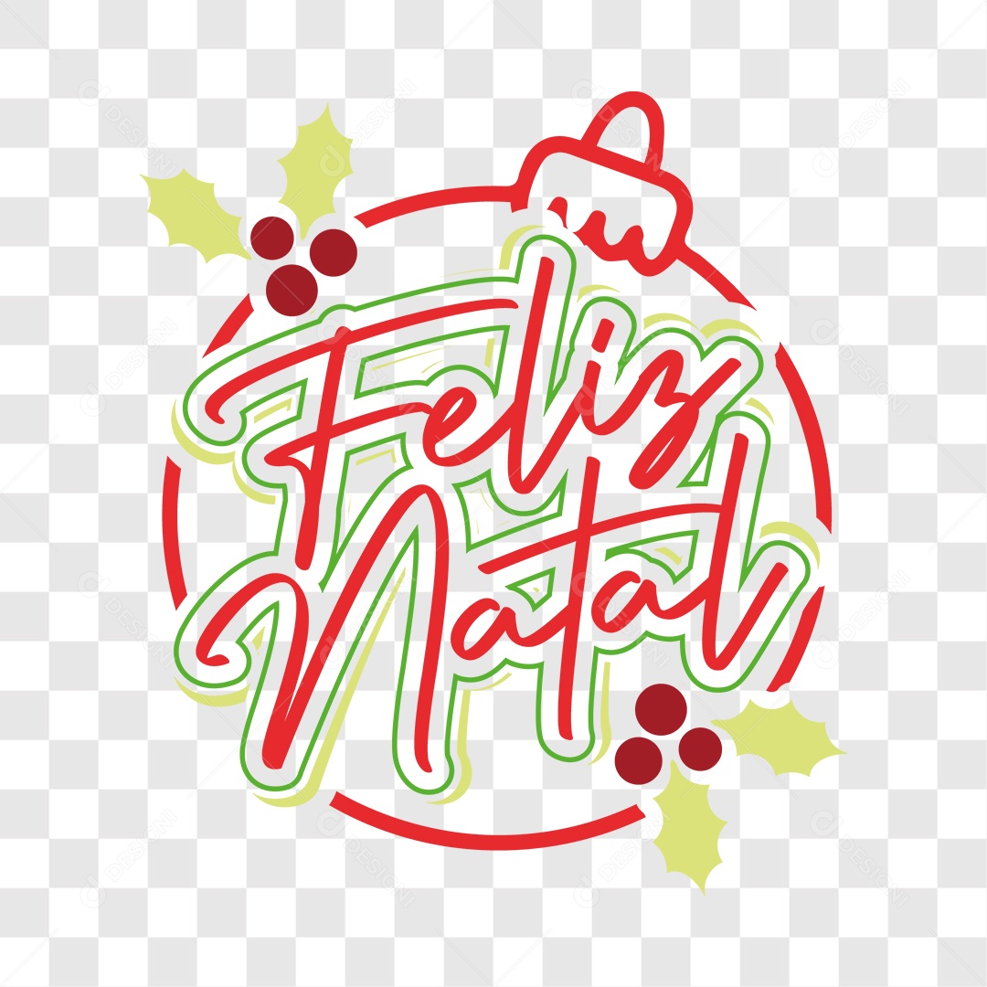 Lettering Feliz Natal EPS + PNG