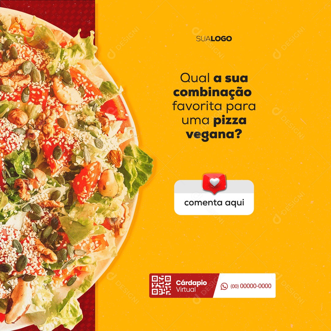 Social Media Pizzaria Pizza PSD Editável