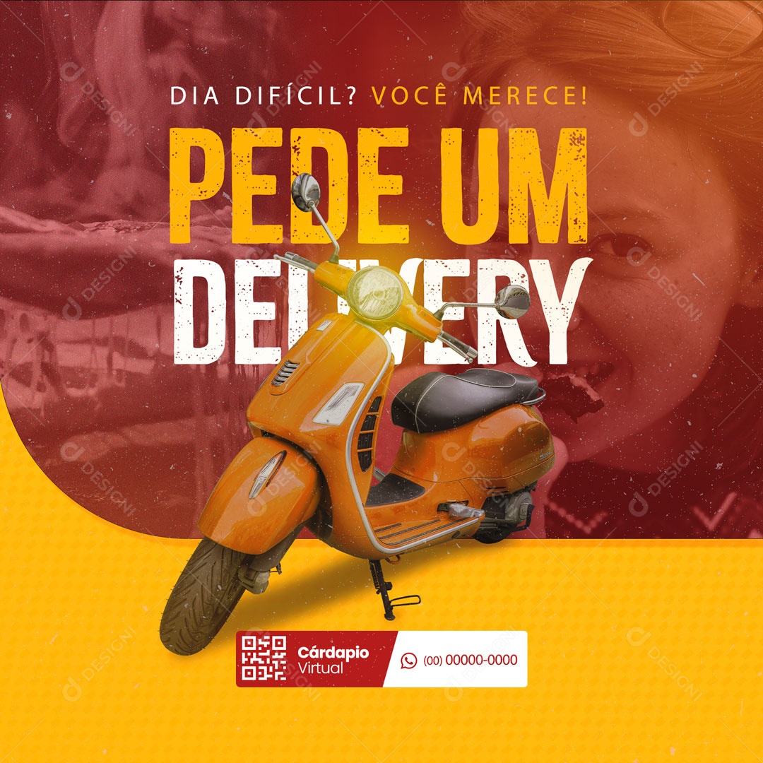 Social Media Pizzaria Pizza Pede um Delivery PSD Editável