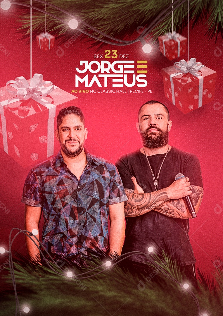 Story Natal Jorge e Mateus Flyer Social Media PSD Editável