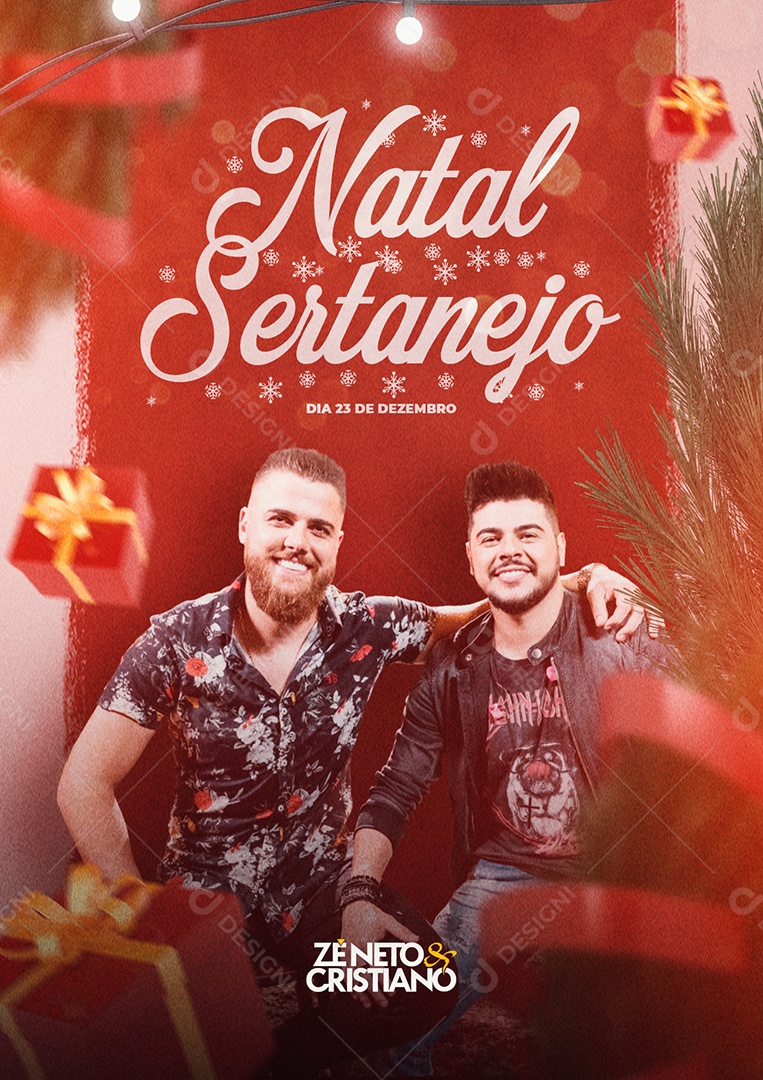 Story Natal Sertanejo Zé Neto e Cristiano Flyer Social Media PSD Editável