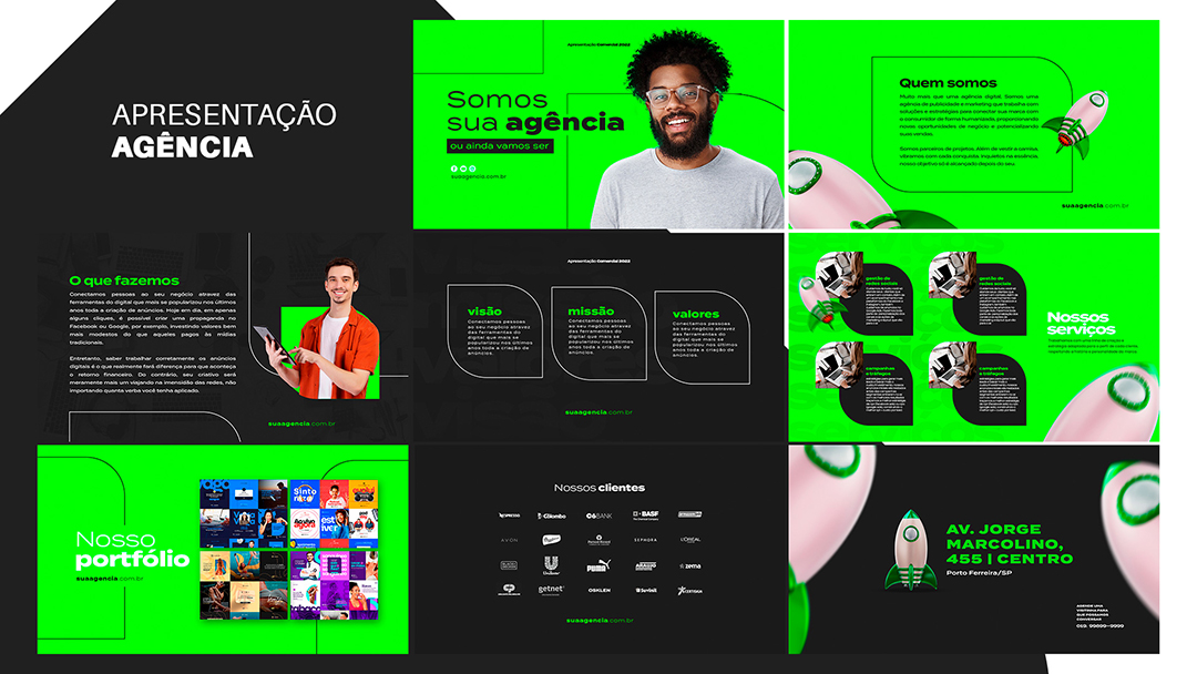 Apresentação Comercial Agência de Marketing PSD Editável