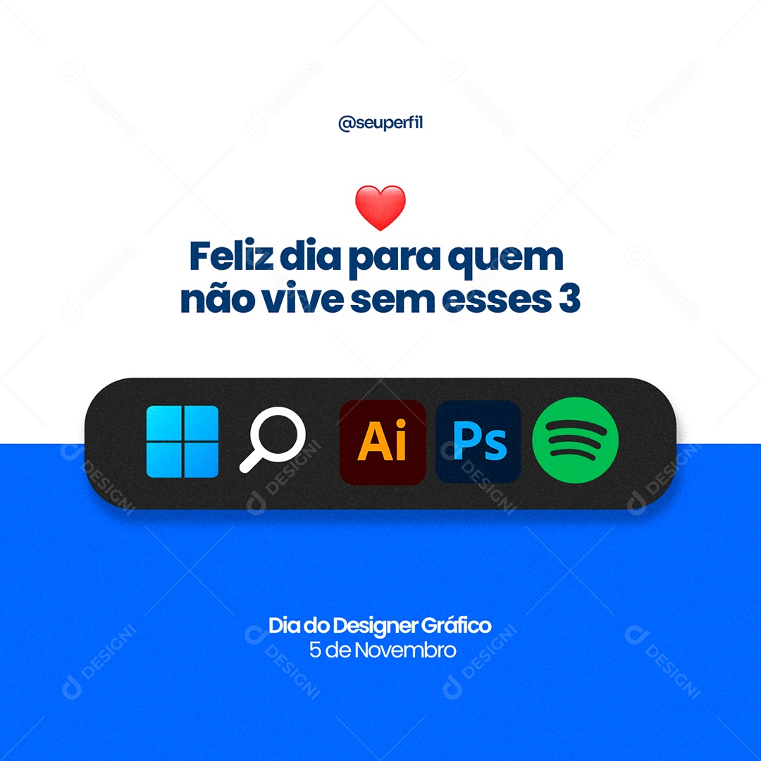 Social Media Feliz Dia Para Quem Não Vive 05 de Novembro PSD Editável